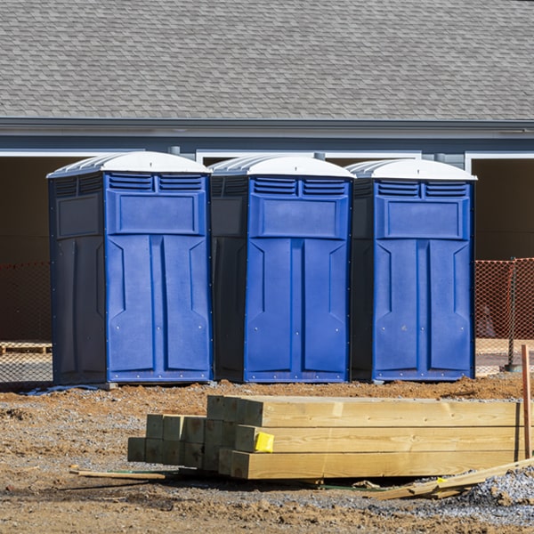 what is the expected delivery and pickup timeframe for the portable toilets in Edgewater AL